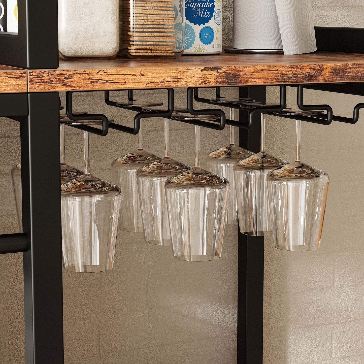 IRONCK 45.5" Wide Large Bakers Rack with Power Outlets