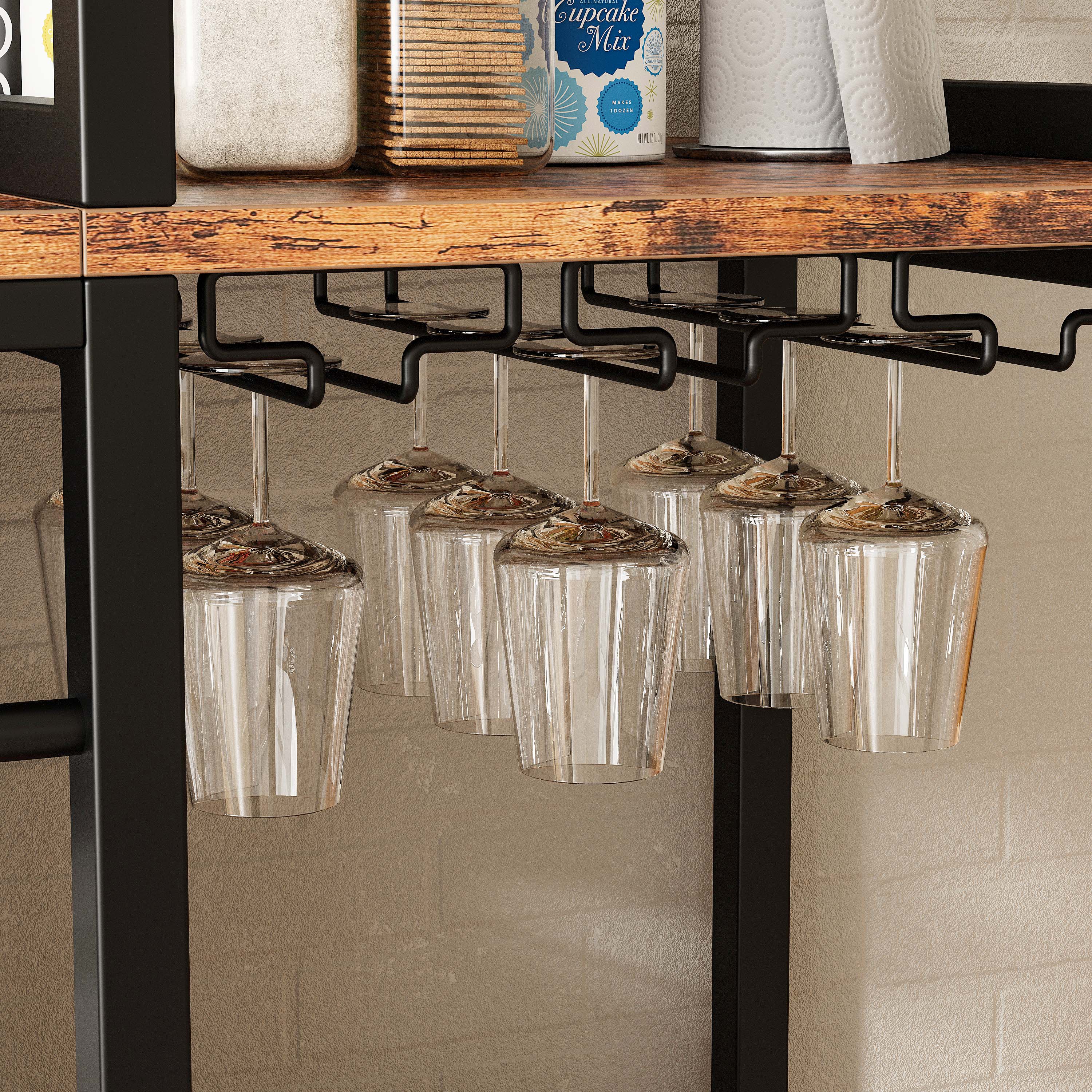 IRONCK 45.5" Wide Large Bakers Rack with Power Outlets