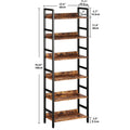 Industrial Bookshelf with Adjustable Shelves