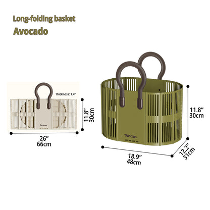 Foldable Toy Basket with Portable Handle