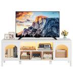 IRONCK LED TV Stand with Power Outlet and Storage Cabinet