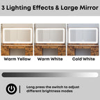 【HOT】Large Mirror Makeup Vanity Desk with 7 Drawers