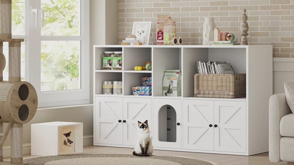 IRONCK Cat Litter Box Enclosure for 2 Cats