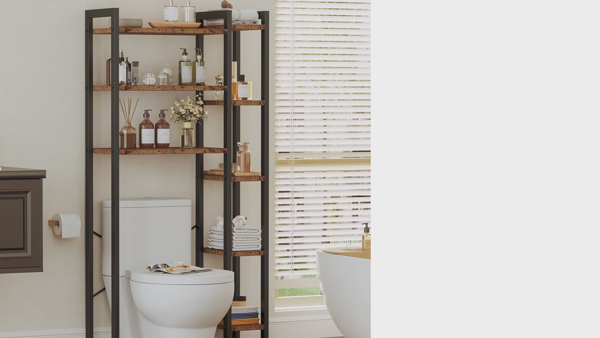Bathroom Organizer Vintage Brown