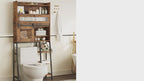 Bathroom Storage with Cabinet Vintage Brown