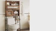 Rangement de salle de bain avec armoire marron vintage 