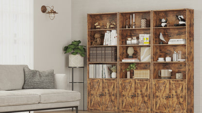 Bookshelf with Cabinet Vintage Brown