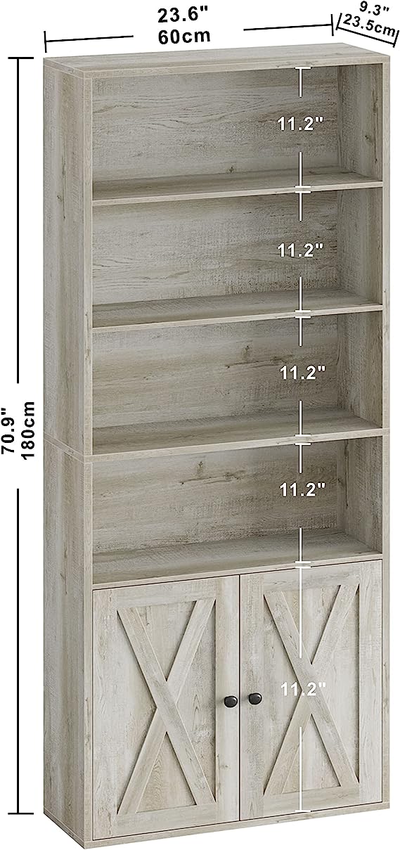 Bookshelf with Cabinet Beige Maple