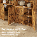 Bookshelf with Cabinet Vintage Brown