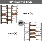 Triple Wide 5 Tiers Stylish Bookshelf