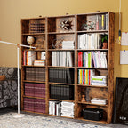 6 Tier Bookshelf Vintage Brown