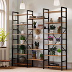Triple Wide Bookshelves- 6 Tiers