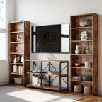 6 Tier Bookshelf Vintage Brown