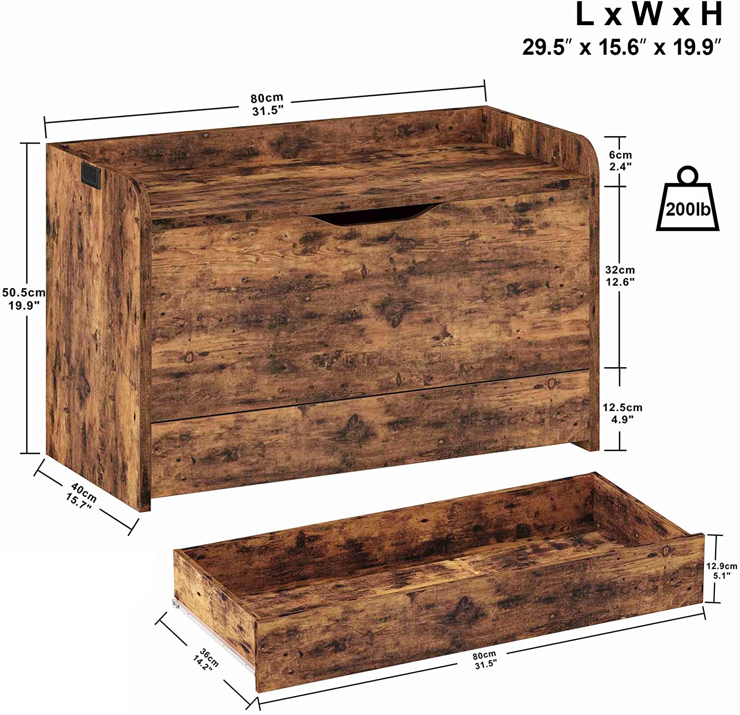 Wooden Storage Chest, Large Toy Box Chest with Lid, Closet Organizers and  Storage, Storage Trunk with Safety Hinges, Toy Box Organizer Storage Bench  Shoe Bench for Entryway, Bedroom, Living Room - Yahoo