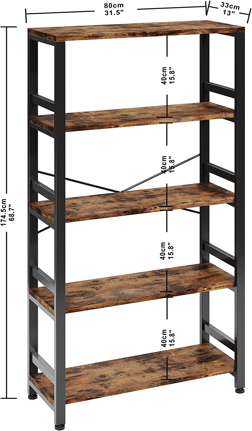 Wide 5-Tier Ladder Shelf