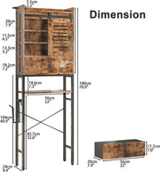 Bathroom Storage Rack with Cabinet