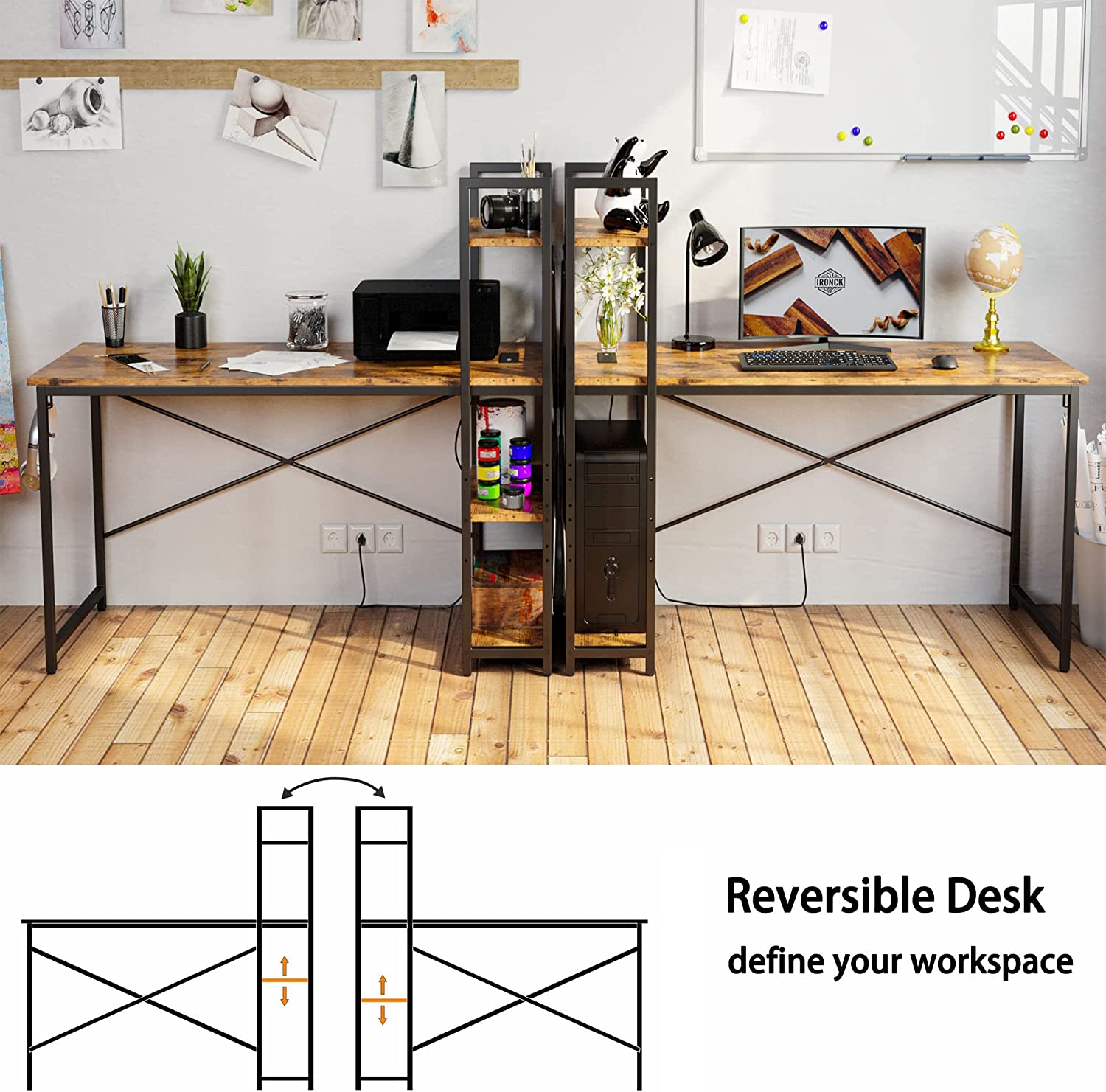 Ironck industrial deals computer desk 47