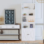 Bookshelf with Cabinet Industrial White