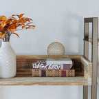 Large 5 Tiers Bookcases and Bookshelves Wall Unit Industrial Brown
