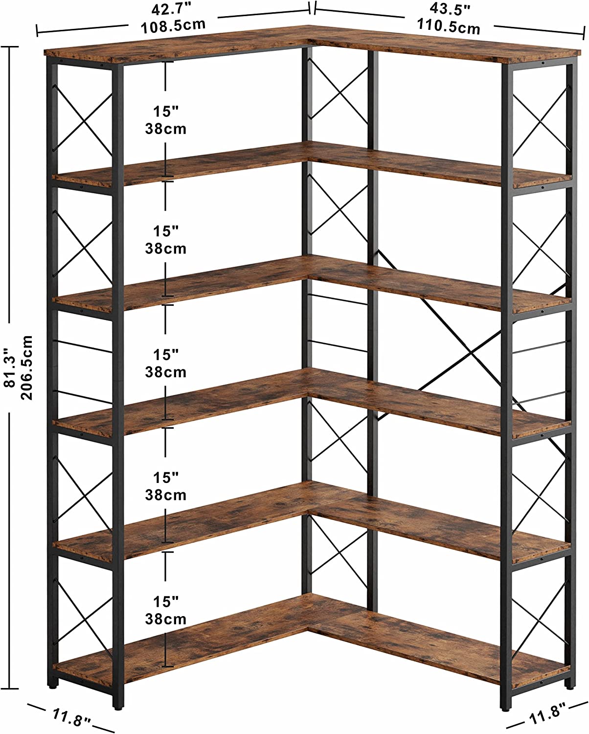 Corner bookshelf online unit