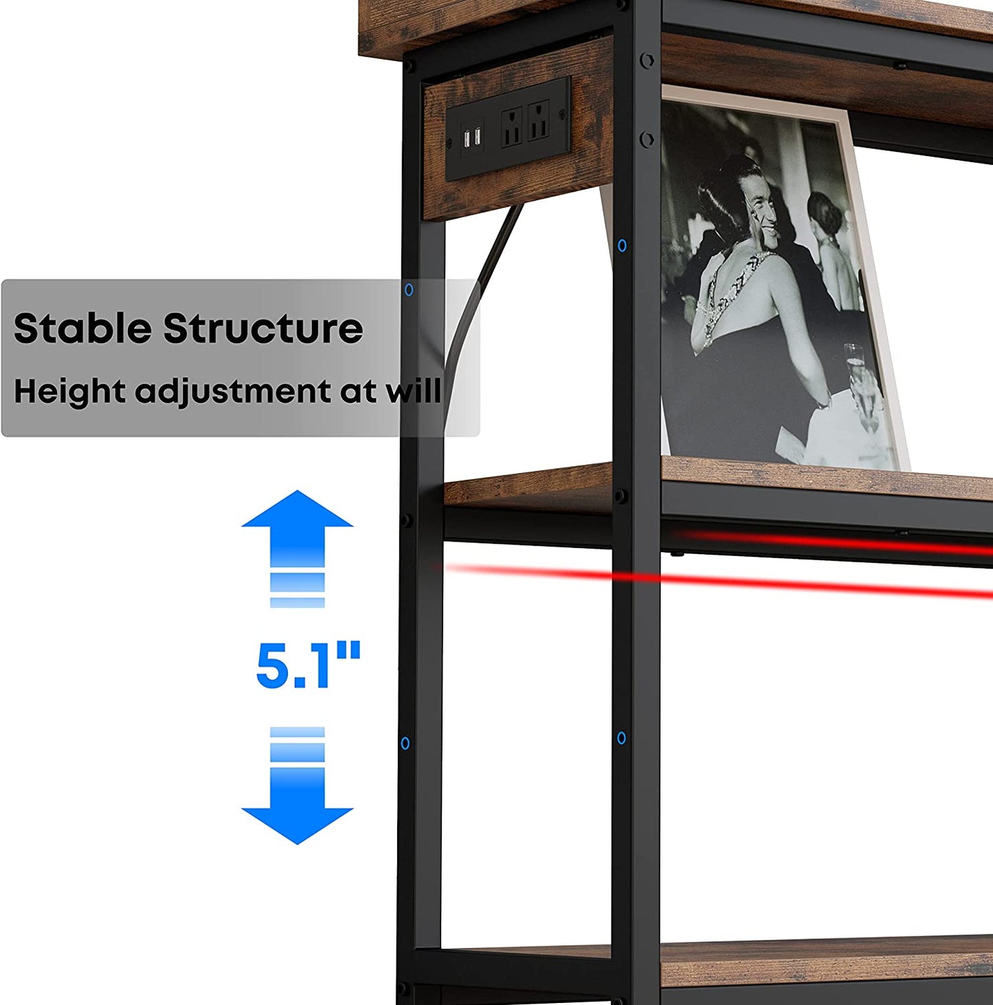 43" Console Table with Charging Station