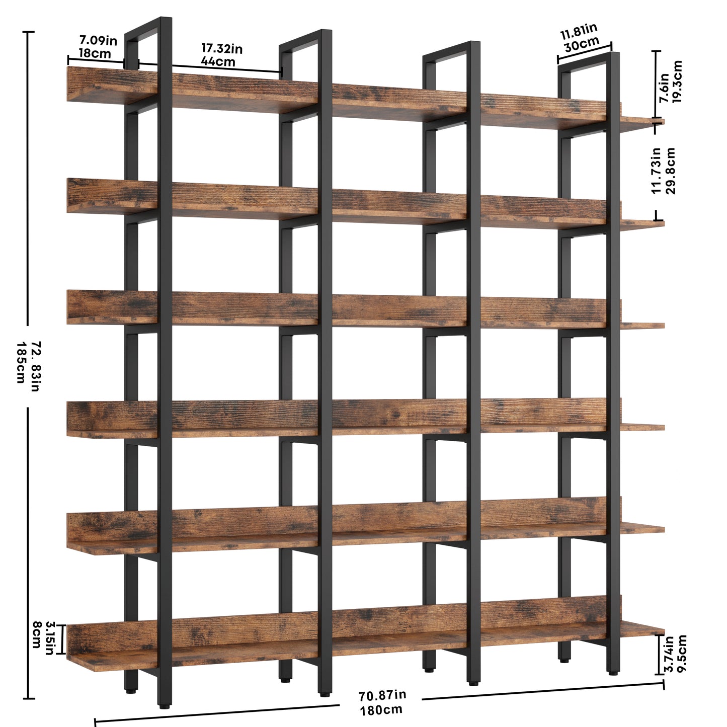 73“ Triple Wide 6 Tiers