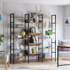 Triple Wide 5 Tiers Stylish Bookshelf