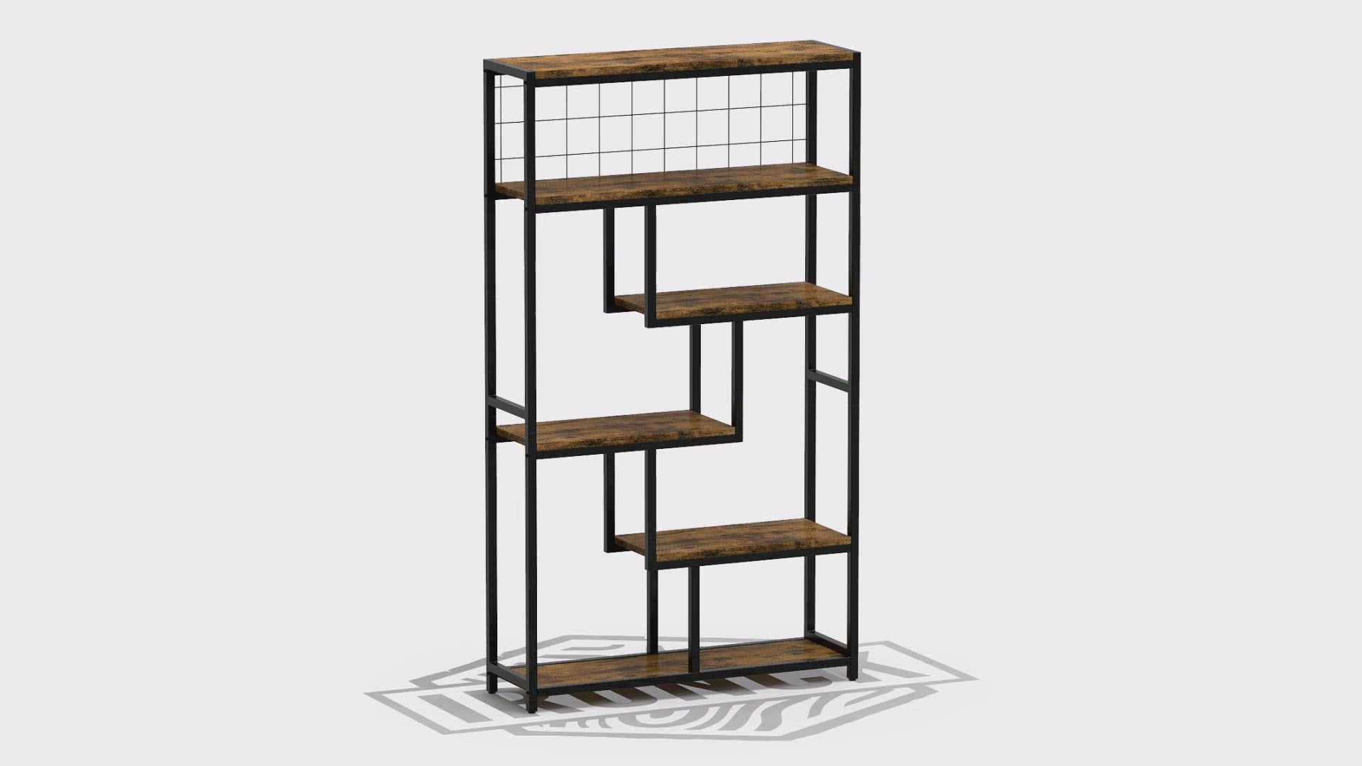 6-Shelf Etagere Bookcase